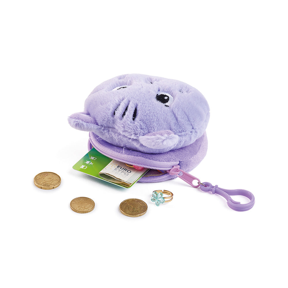 Porta Moedas c/ Porta Chaves Peluche Expositor 12un