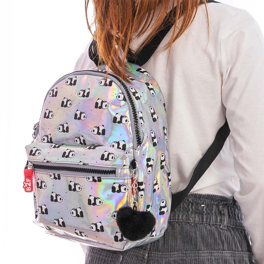 Mochila Infantil Mini Panda Holografica 5L