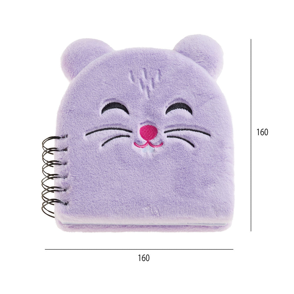 Bloco Espiral 160x160mm Peluche Panda/Hamster Expositor 8un