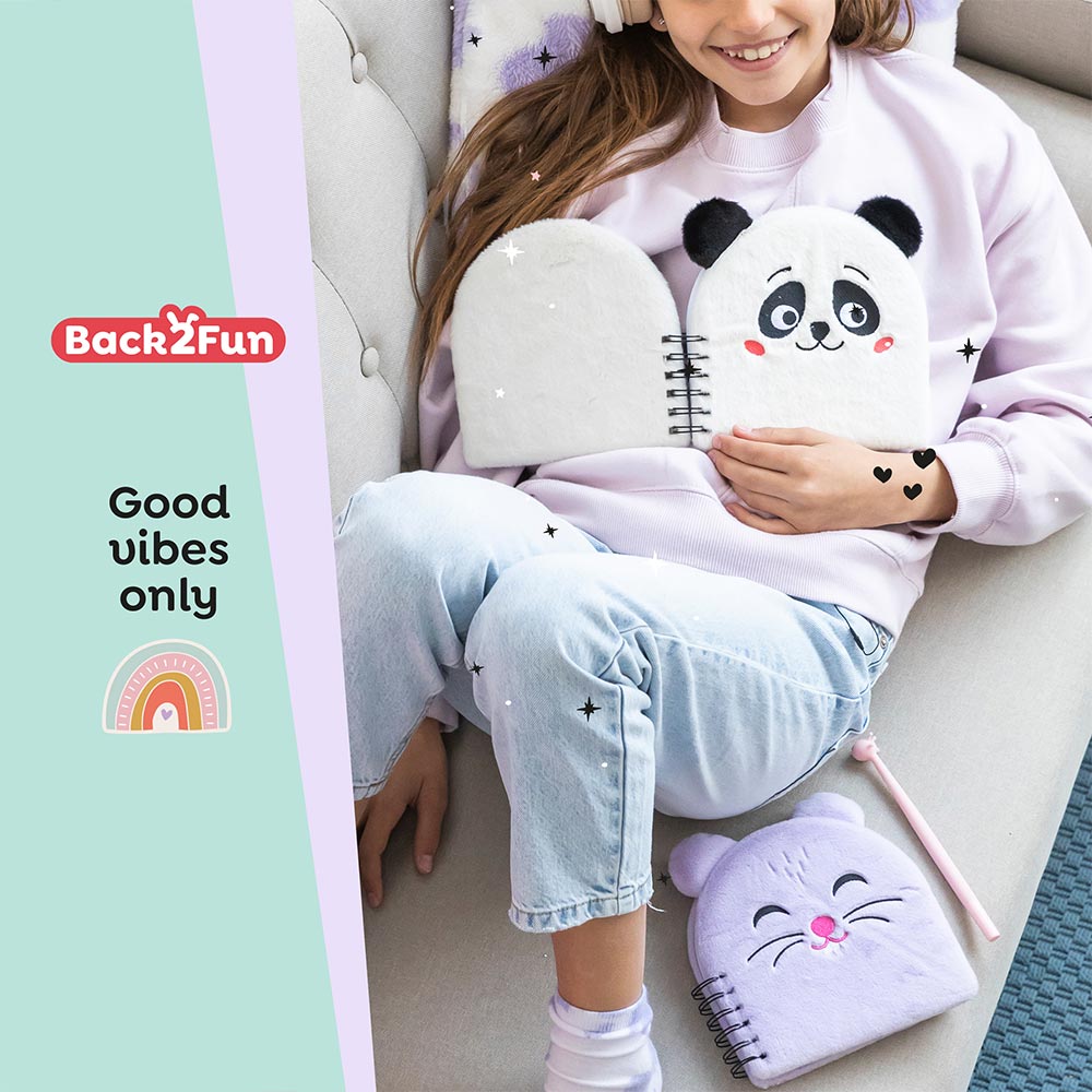 Bloco Espiral 160x160mm Peluche Panda/Hamster Expositor 8un