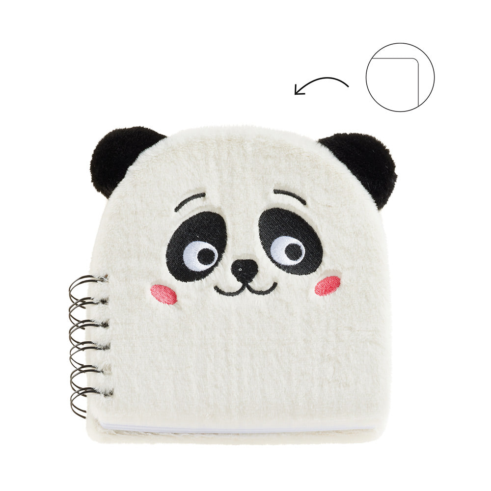 Bloco Espiral 160x160mm Liso Peluche Panda 80Fls 1un