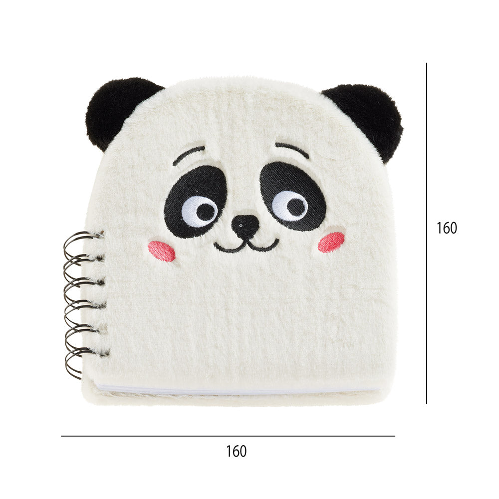 Bloco Espiral 160x160mm Liso Peluche Panda 80Fls 1un