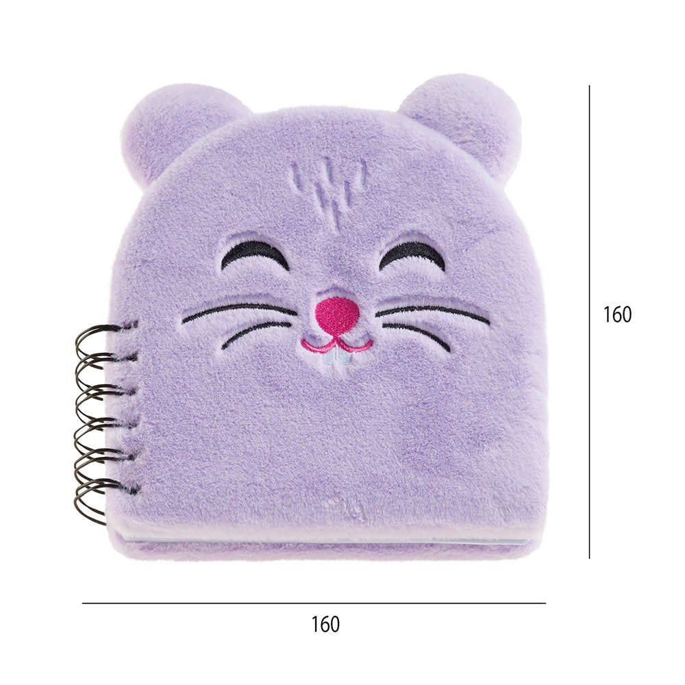 Bloco Espiral 160x160mm Pautado Peluche Hamster 80fls 1un