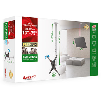 Suporte Teto TV 13-75 Pol 3 Movimentos Longo