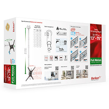 Suporte Teto TV 13-75 Pol 3 Movimentos Longo