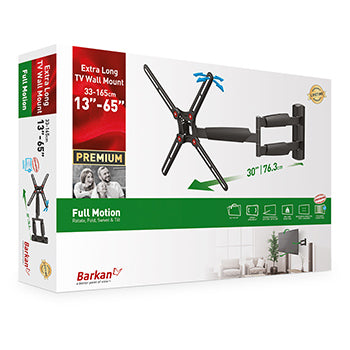 Suporte Parede TV 13-65 Pol 4 Movimentos Extra Longo