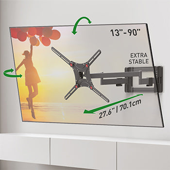 Suporte Parede TV 13-90 Pol 4 Movimentos Longo