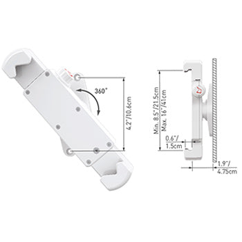 Suporte Parede Tablet 7-14 Pol Fixo 360 Rotacao