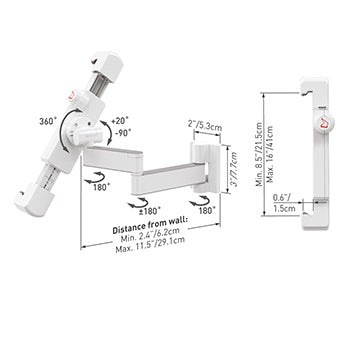 Suporte Parede Tablet 7-14 Pol 3 Movimentos