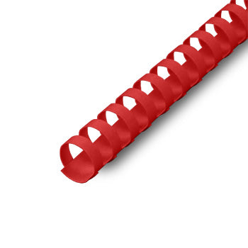 Argolas PVC Encadernar 12,5mm Vermelho 90 Folhas 100un