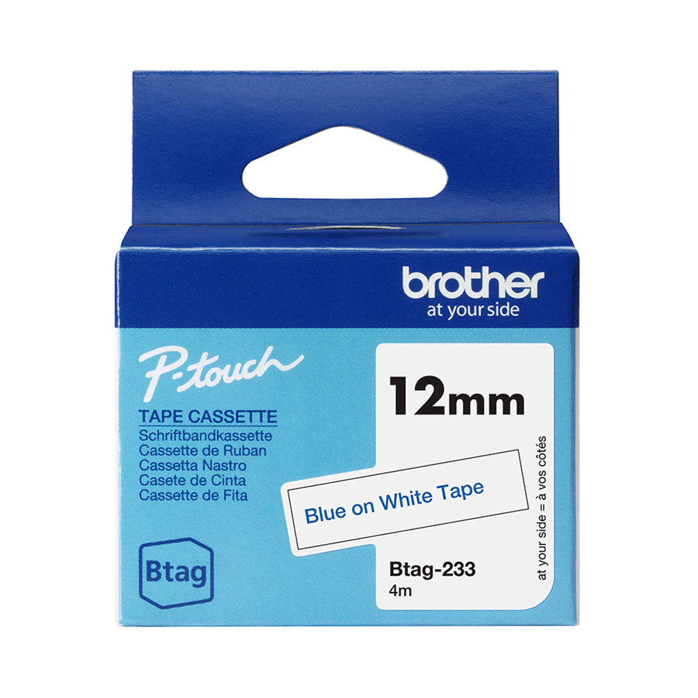Fita Btag233 12mmx4mts Branco/Azul