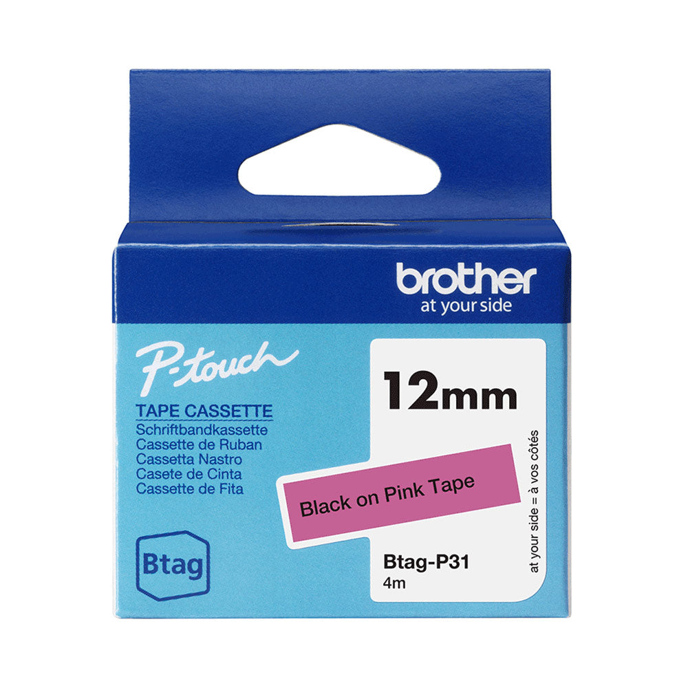 Fita Btagp31 12mmx4mts Rosa/Preto
