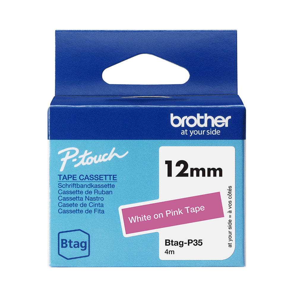Fita Btagp35 12mmx4mts Rosa/Branco