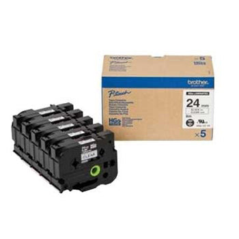 Fita AltaQualidade 24mmx8mts Transparente/Preto 5un