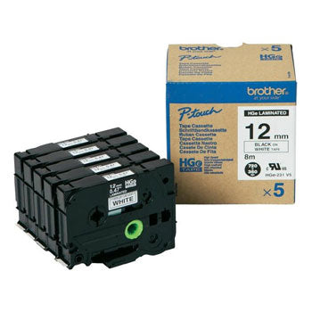 Fita AltaQualidade 12mmx8mts Branco/Preto 5un