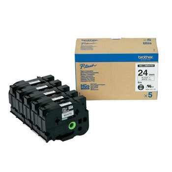 Fita AltaQualidade 24mmx8mts Branco/Preto 5un