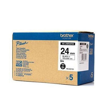 Fita AltaQualidade 24mmx8mts Amarelo/Preto 5un