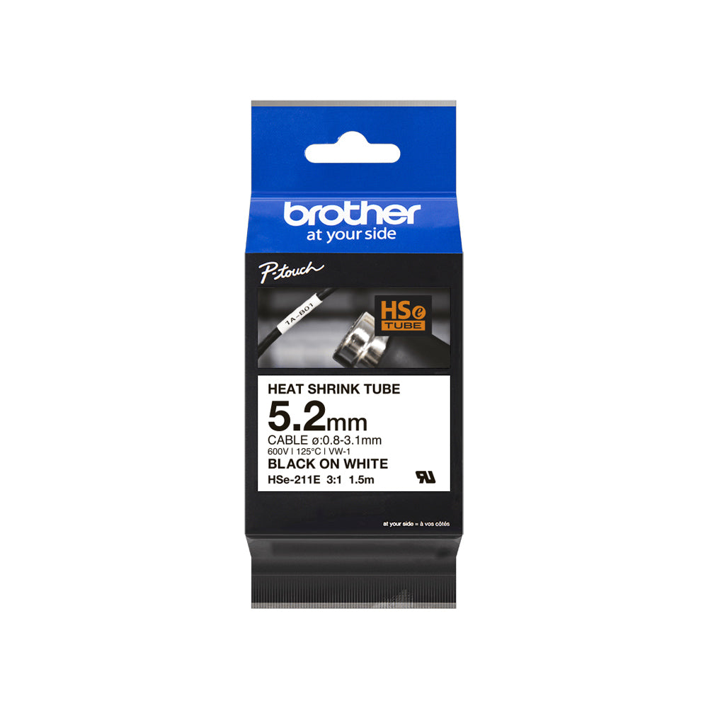 Fita Tubo Termo Retrátil 5,2mmx1,5m Branco/Preto