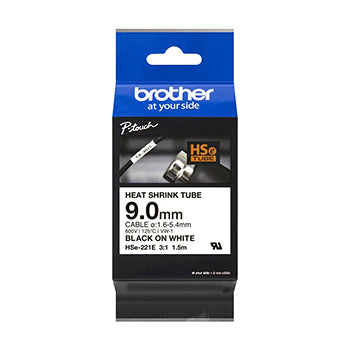 Fita Tubo Termo Retrátil 9mmx1,5m Branco/Preto