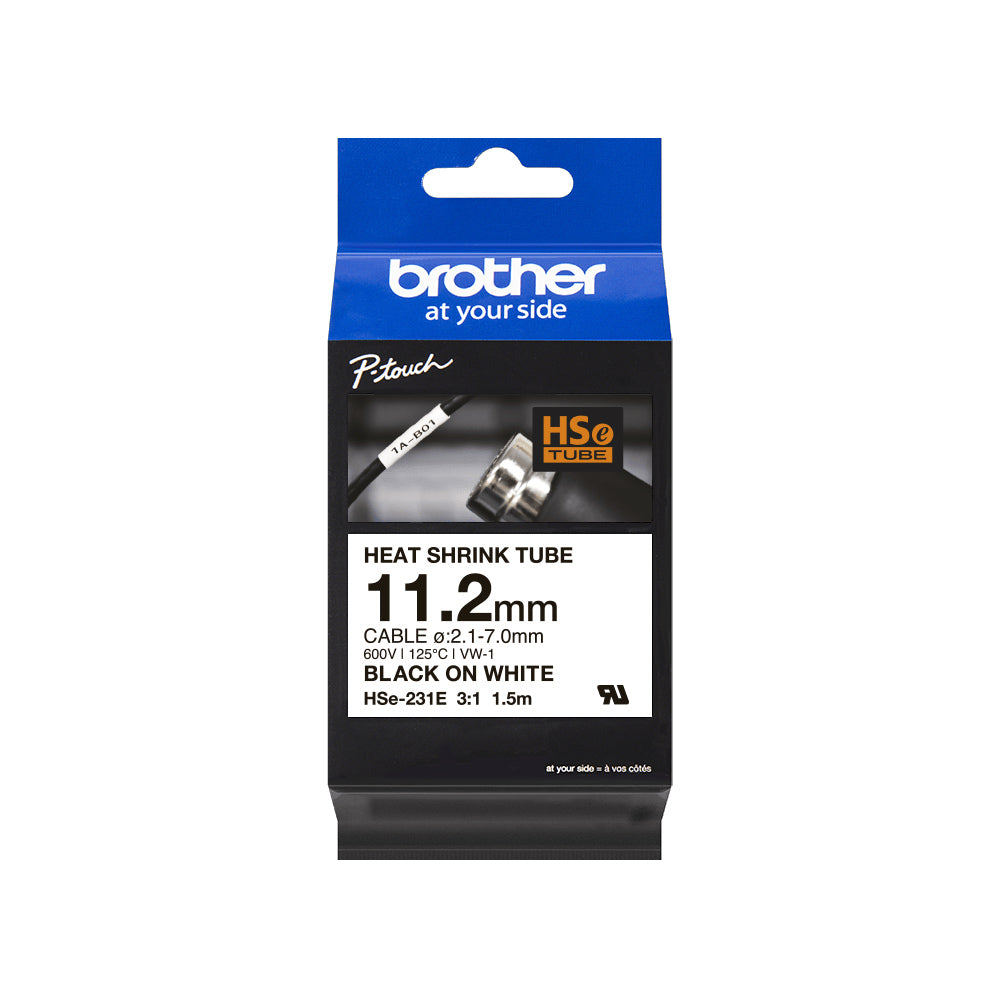 Fita Tubo Termo Retrátil 11,2mmx1,5m Branco/Preto