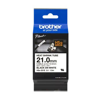 Fita Tubo Termo Retrátil 21mmx1,5m Branco/Preto