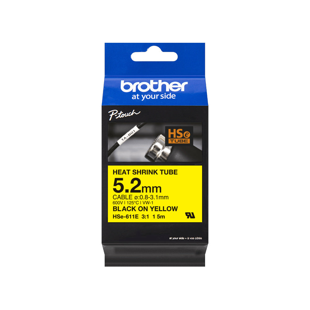 Fita Tubo Termo Retrátil 5,2mmx1,5m Amarelo/Preto