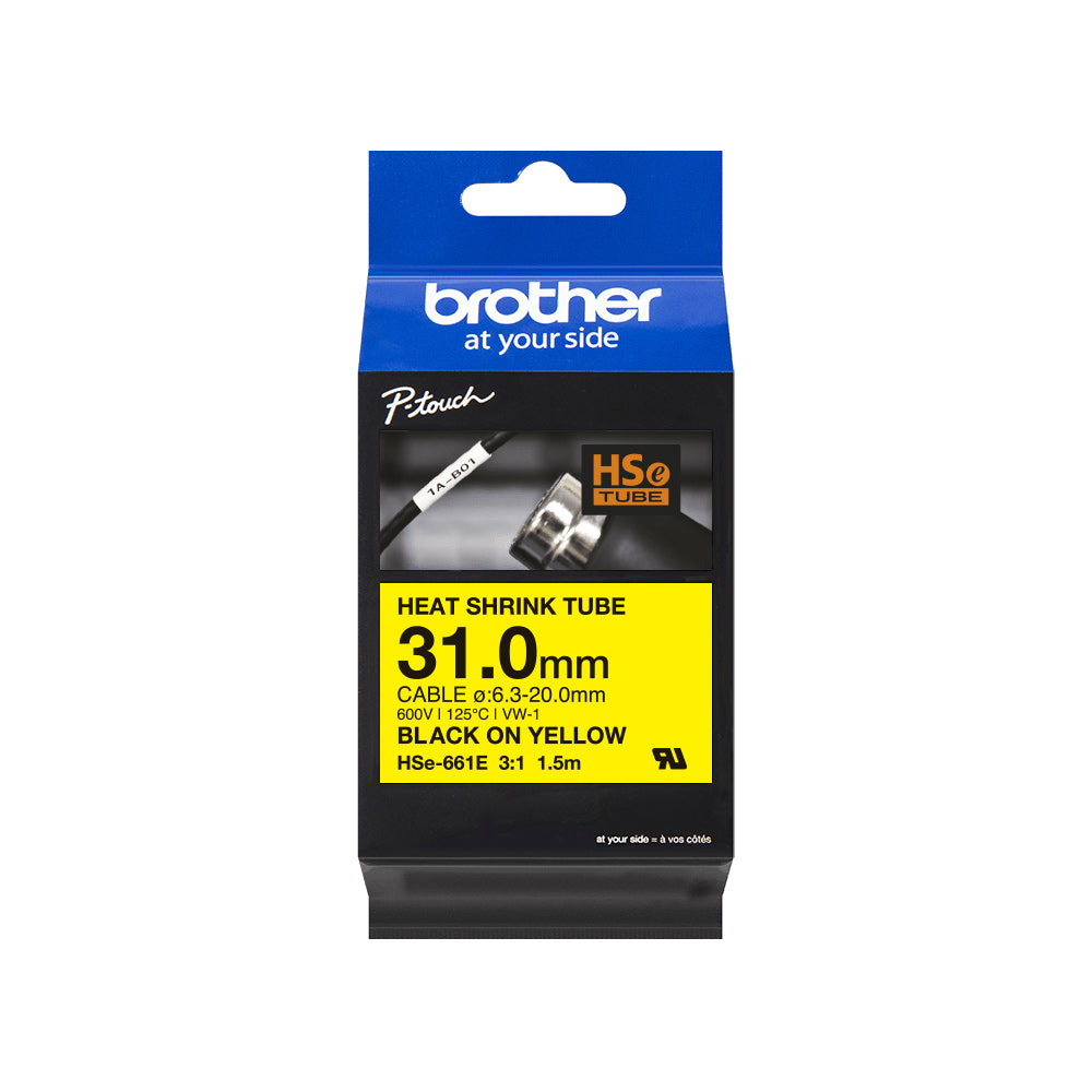 Fita Tubo Termo Retrátil 31mmx1,5m Amarelo/Preto