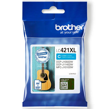 Tinteiro Brother LC421XLC Azul 500 Pág.