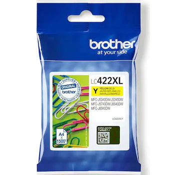 Tinteiro Brother LC422XLY Amarelo 1500 Pág.
