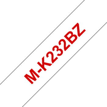 Fita Não Laminada 12mmx8mts Branco/Vermelho
