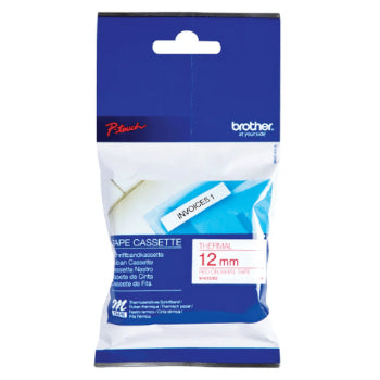Fita Não Laminada 12mmx8mts Branco/Vermelho