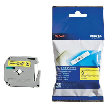 Fita Não Laminada 09mmx8mts Amarelo/Preto