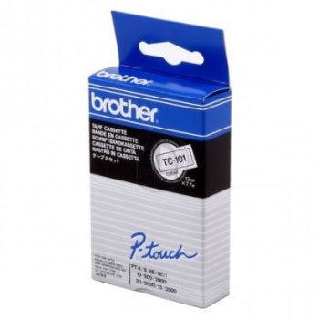 Fita Laminada 12mmx7,7mts Transparente/Preto