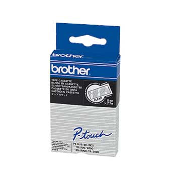Fita Laminada 9mmx7,7mts Transparente/Branco
