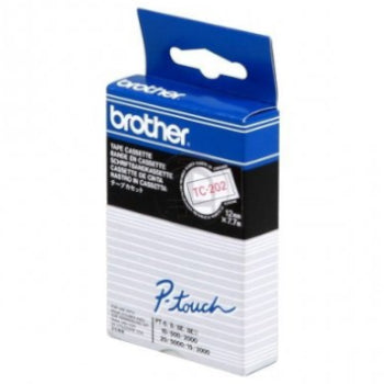 Fita Laminada 12mmx7,7mts Branco/Vermelho