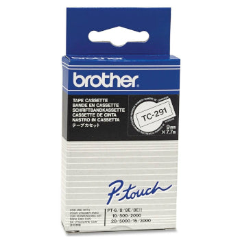 Fita Laminada 09mmx7,7mts Branco/Preto