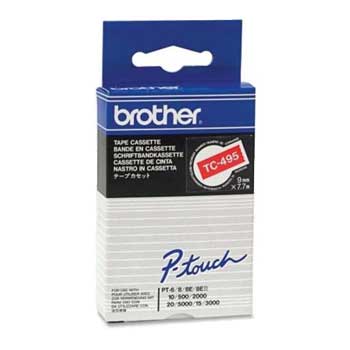 Fita Laminada 09mmx7,7mts Vermelho/Branco