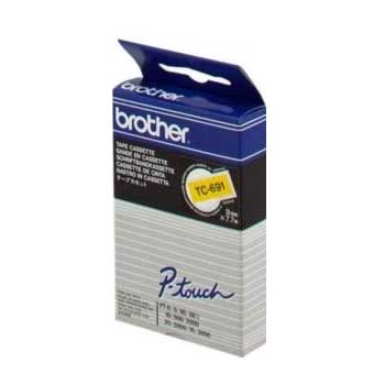 Fita Laminada 9mmx7,7mts Amarelo/Preto