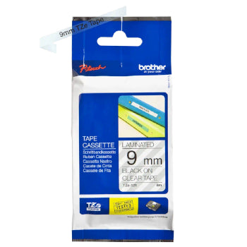 Fita Laminada 09mmx8mts Transparente/Preto