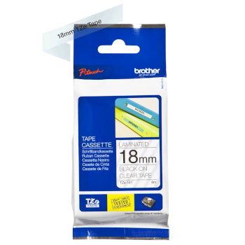Fita Laminada 18mmx8mts Transparente/Preto