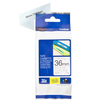 Fita Laminada 36mmx8mts Transparente/Preto