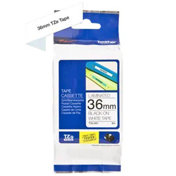 Fita Laminada 36mmx8mts Branco/Preto