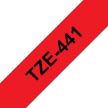 Fita Laminada 18mmx8mts Vermelho/Preto