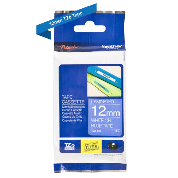 Fita Laminada 12mmx8mts Azul/Branco