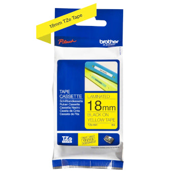 Fita Laminada 18mmx8mts Amarelo/Preto