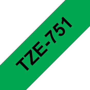 Fita Laminada 24mmx8mts Verde/Preto