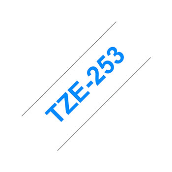 Fita Laminada 24mmx8mts Branco/Azul