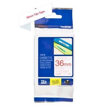 Fita Laminada 36mmx8mts Branco/Vermelho