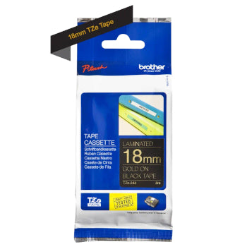 Fita Laminada 18mmx8mts Preto/Dourado