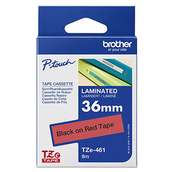 Fita Laminada 36mmx8mts Vermelho/Preto